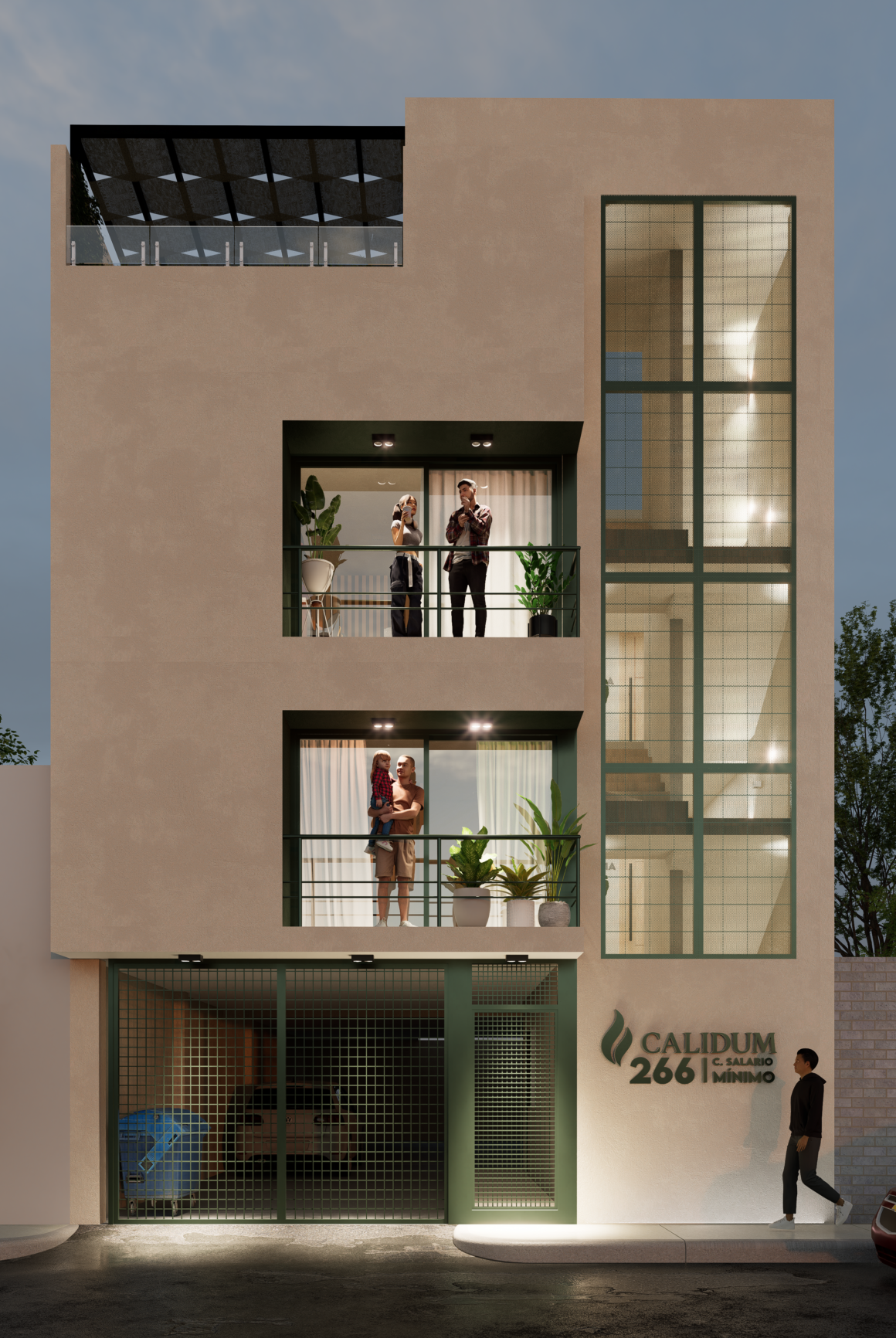 Home render fachada rev barandal cristal